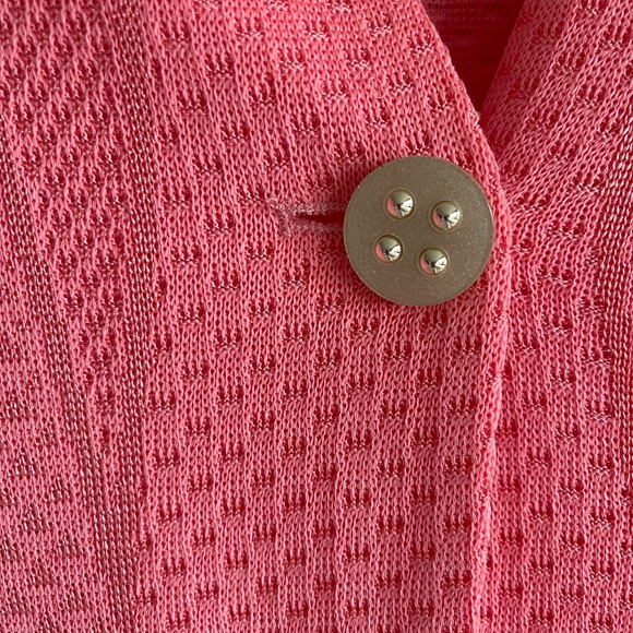 Ming Wang EUC Size Small Knit Salmon Suit Jacket - Picture 2 of 10